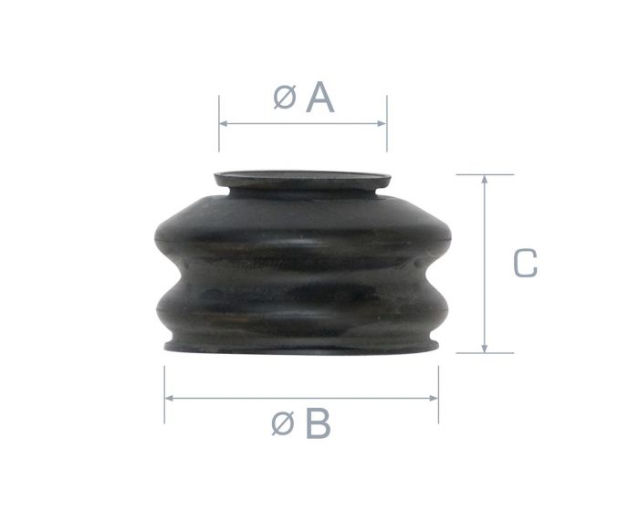 Fuseekogelhoezen-A:13,5mm-B:28mm-C:21,3mm